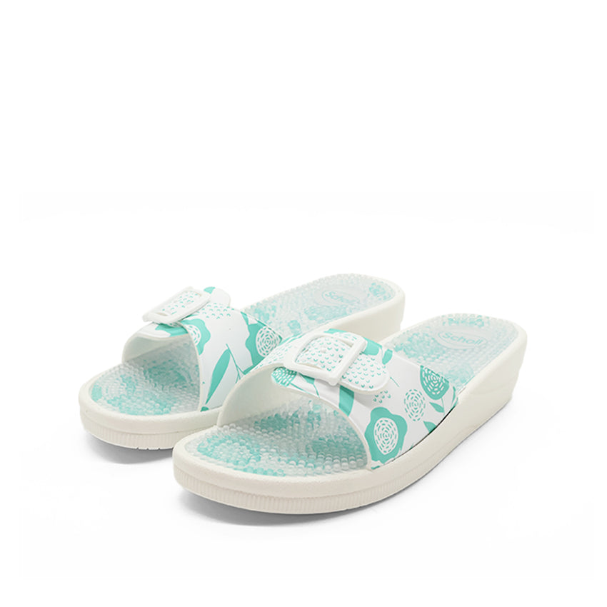New Massage Women's Casual Sandals - White/Aqua