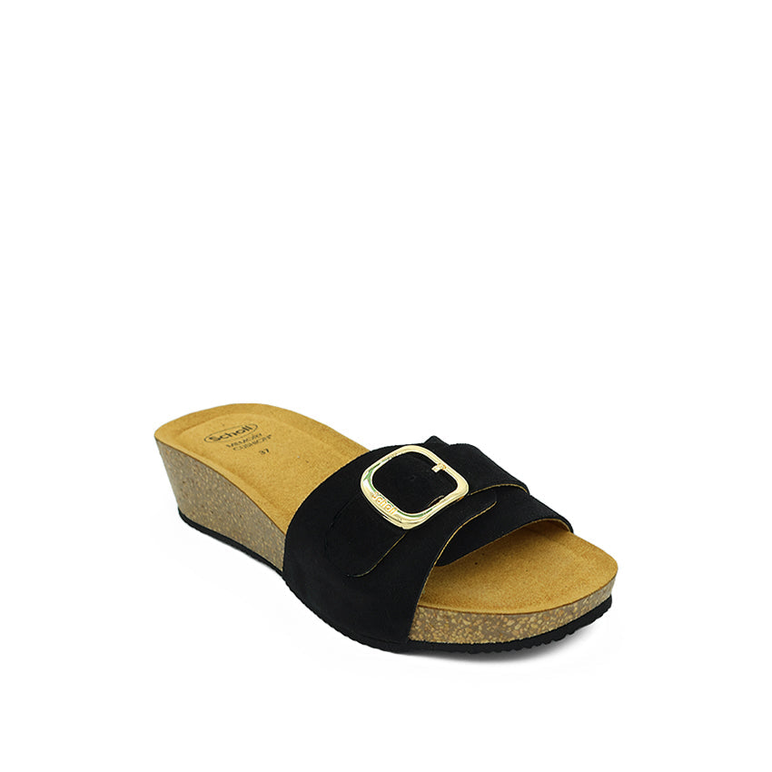 Rapallo Buckle Women's Casual Sandals - Black