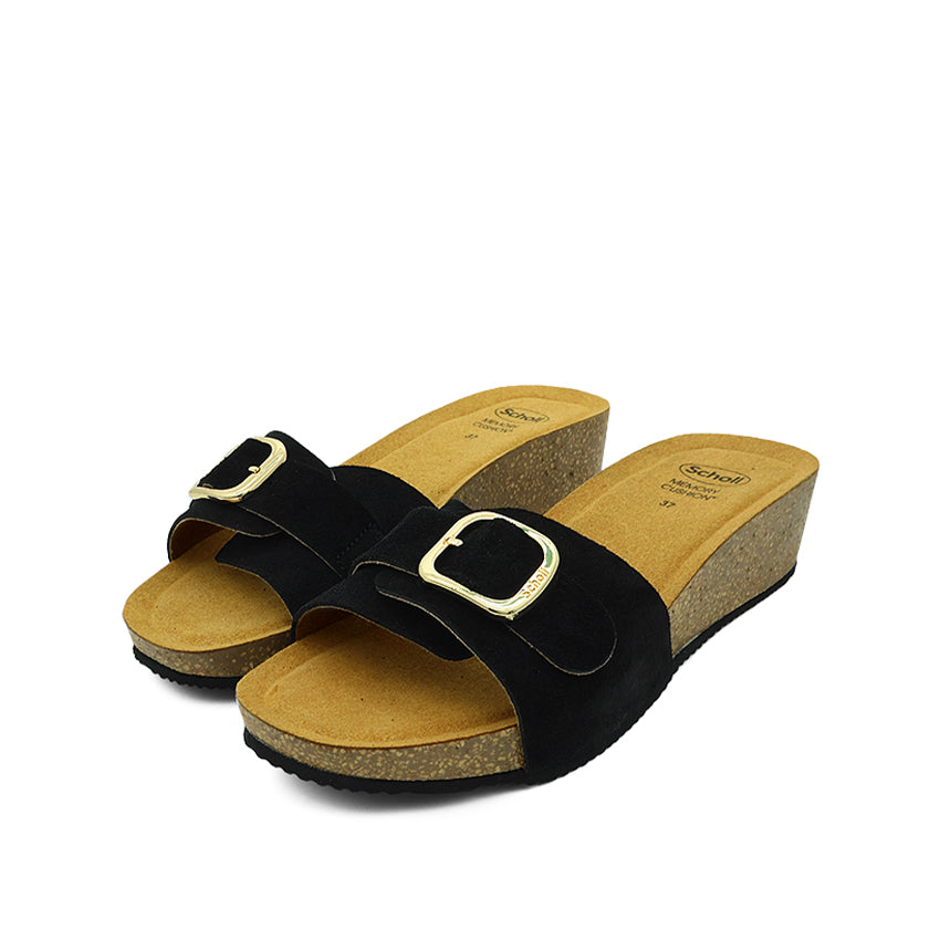 Rapallo Buckle Women's Casual Sandals - Black