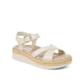 Pasadena Mar Women's Heel/Wedge Sandals -Cream