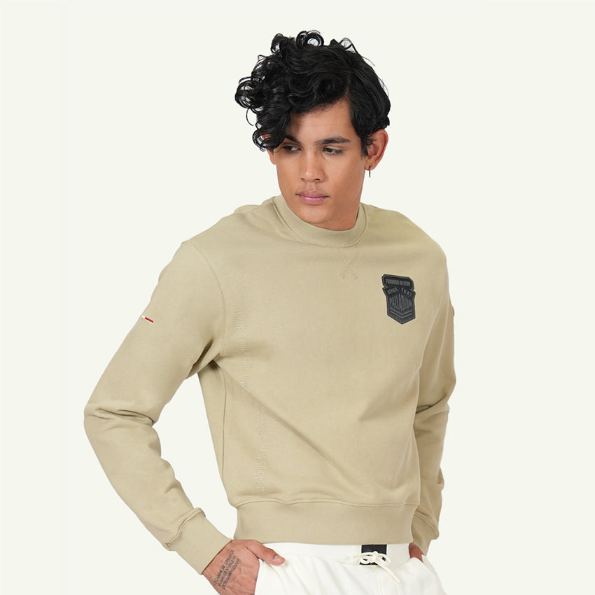 SWEAT SHIRT AVN PATCHES MEN'S SWEATSHIRT - EUCALYPTUS