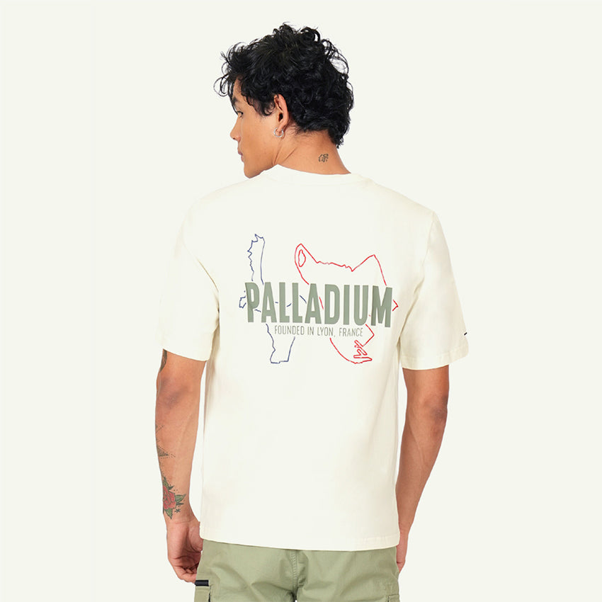 S/S TEE LYON MAP MEN'S T-SHIRT - STAR WHITE