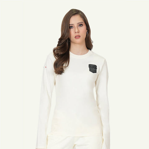 L/S TEE GPS PRINT WOMEN'S SWEATSHIRT - STAR WHITE