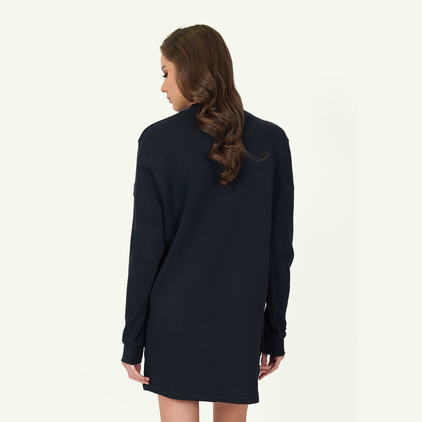 SWEAT DRESS AVN PATCHES WOMEN'S DRESS -   ANTHRACITE