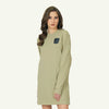 SWEAT DRESS AVN PATCHES WOMEN'S DRESS -  EUCALIPTUS