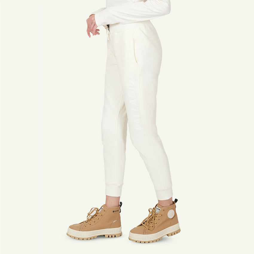SWEAT PANTS SIDE LOGO PRINT WOMEN'S PANTS -   STAR WHITE