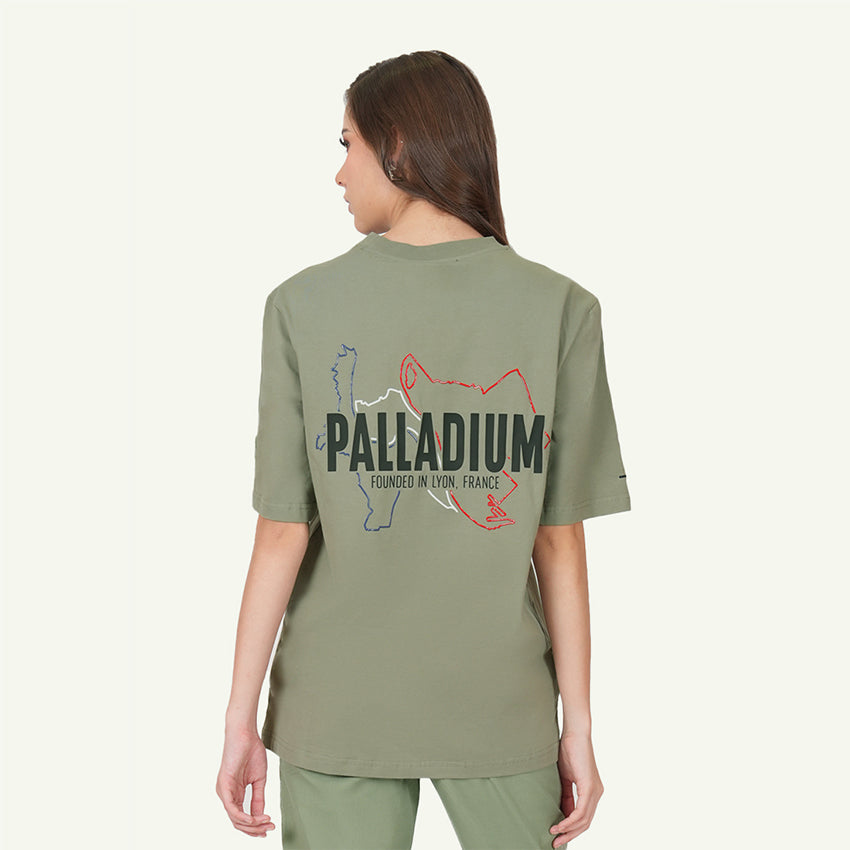 S/S TEE LYON MAP WOMEN'S T-SHIRT - VETIVER