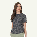 S/S TEE CAMO WOMEN'S T-SHIRT -  CHARCOAL GRAY
